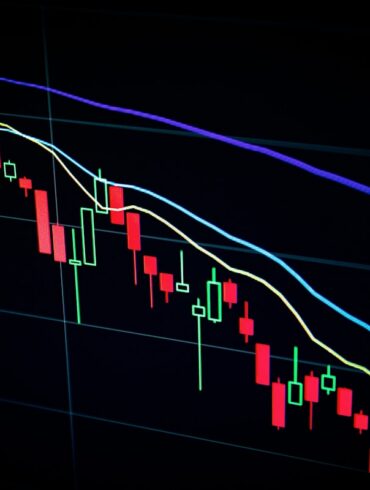 Stock market data display showing financial indicators